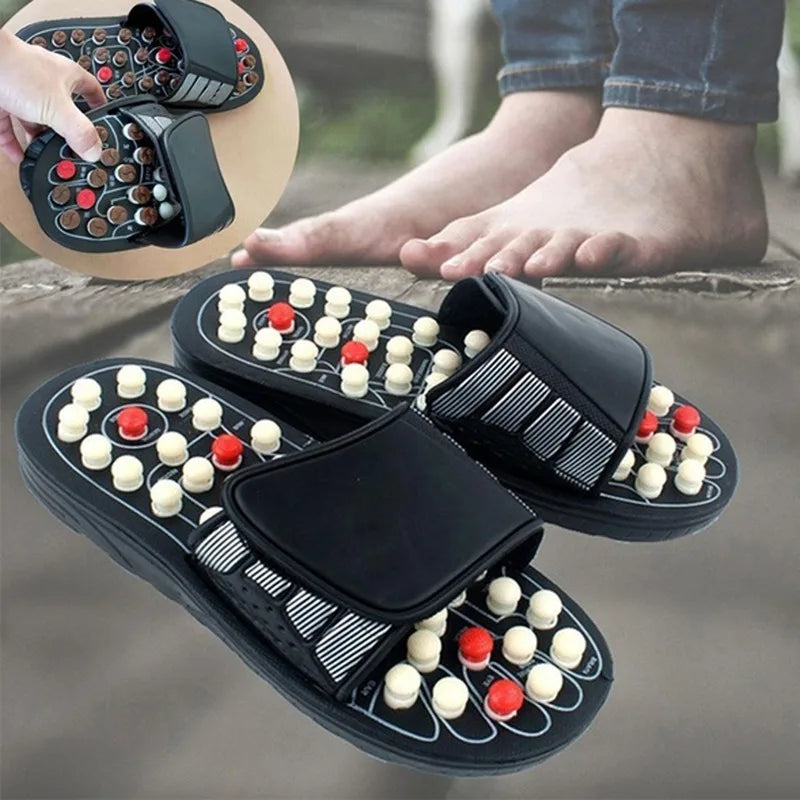 Acupoint Massage Slippers Massager Shoes For Feet Unisex Flop Health Care Rotating Feet Chinese Acupressure Home Flip