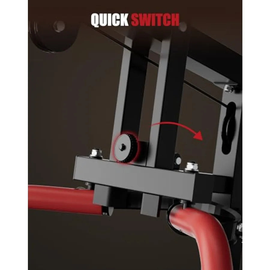 Home Gym Machine, Home Gym Equipment with Pulley System, Multifunctional Full Body Workout Machine for Strength Training
