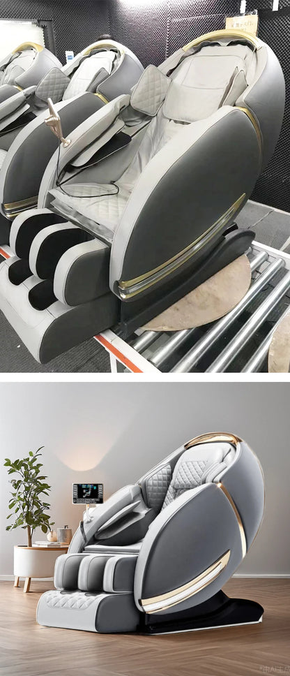 2 Jahre Garantie 4D SL Airbag Zero Gravity Ganzkörper-Massagesessel Home 3D Büro-Fußroller Shiatsu Bürostuhl Massagesofa
