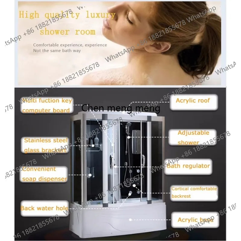 Home Badezimmer Musikfunktion Glas Luxus Dampfduschkabine Sauna M178