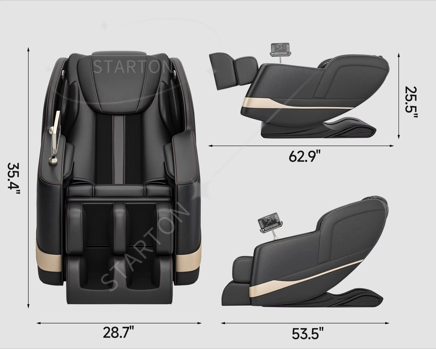 New Massage Chair 3d Luxury Full Body Zero Gravity Chair Leather Heat Foot Roller with Electric