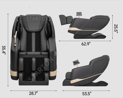 New Massage Chair 3d Luxury Full Body Zero Gravity Chair Leather Heat Foot Roller with Electric