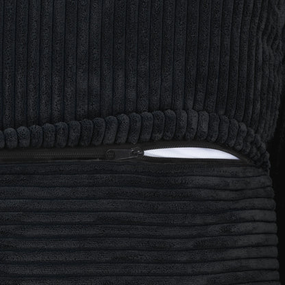 Modernes Cord-Sofa mit 4 Kissen, 102" L-förmiges Sofa mit Chaiselongue und Ottoman, Hartholzrahmen-Sofa für das Wohnzimmer