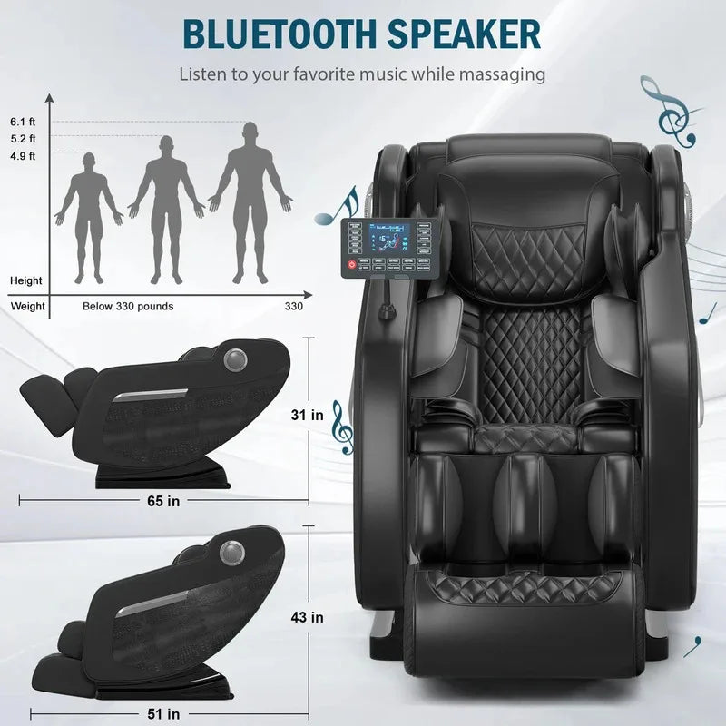 2025 7ft Professioneller Ganzkörper-Elektromassagesessel 400Lbs Kapazität 4D Massage Schwerelosigkeit Multifunktions-Heimmöbel
