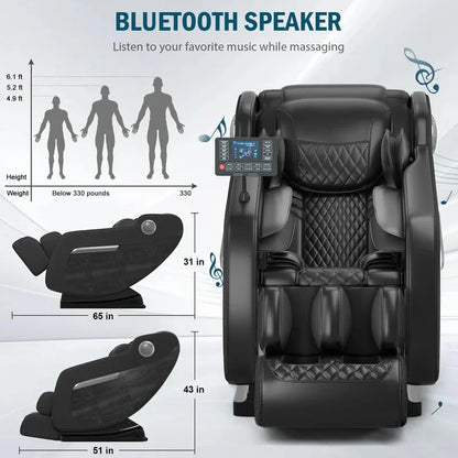 2025 7ft Professioneller Ganzkörper-Elektromassagesessel 400Lbs Kapazität 4D Massage Schwerelosigkeit Multifunktions-Heimmöbel