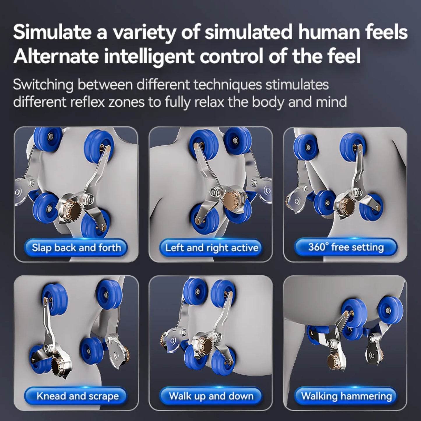 Luxuriöser elektrischer 4D-Massagesessel Zero Gravity SL-Track & Wärmetherapie Ganzkörper-Airbag Yoga Stretching Shiatsu-Liegesessel Massage