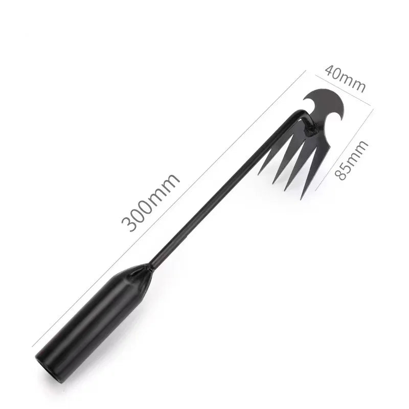 Désherbeur manuel multifonctionnel à 4 dents pour jardin, outil de désherbage de jardin durable et portable pour le jardinage des légumes et les plantes agricoles