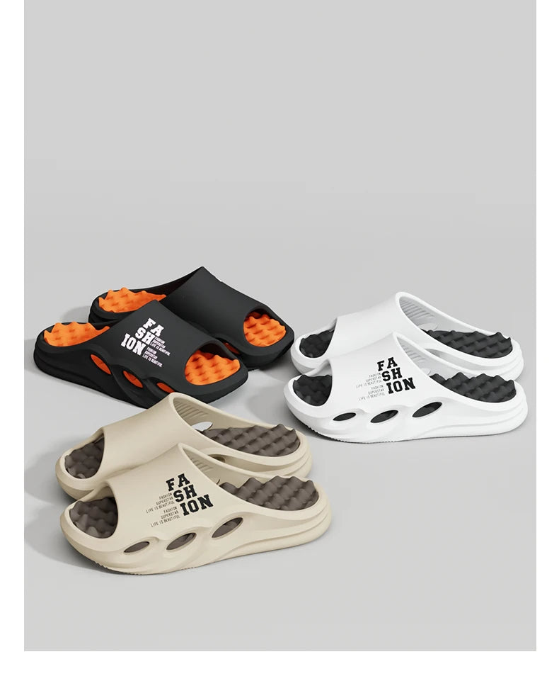 Herren-Mode-Massage-Slipper, Indoor/Outdoor-Sandalen, Strand-Flip-Flops, dicke Sohle, Herren-Slides, Sommer-rutschfeste Herren-Dusch-Slipper