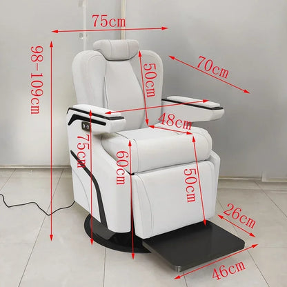 Kopftherapie Elektrischer Schönheits-Haarstuhl Multifunktionaler Augenbrauenrasier- und Ablagestuhl Physiotherapie Gesundheitsstuhl