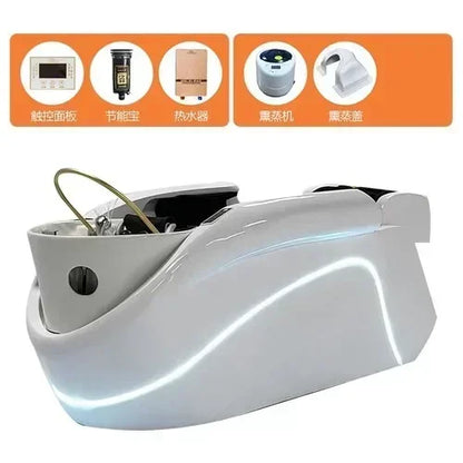 Intelligentes Head Spa Bett Salonmöbel Einfacher Beauty Haar Massagestuhl Frisierstuhl Shampoo Kappers Stoel Friseursalon