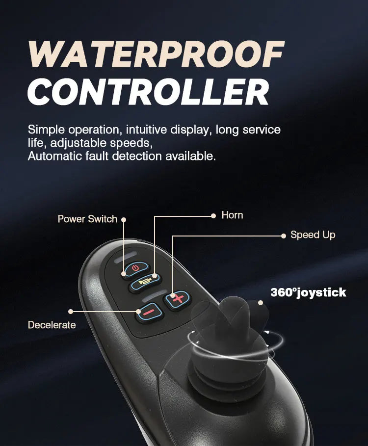 Motorisierter Elektrischer Aluminium-Rollstuhl Automatischer tragbarer leichter Elektrorollstuhl mit Joystick für ältere und behinderte Menschen