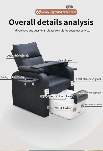 XinSheng Fußbad Nagelstuhl Pedikürestühle Salon SPA Fußmassage Maniküre Möbel Sofa Material Rückenlehne Elektrische Hebefunktion2026