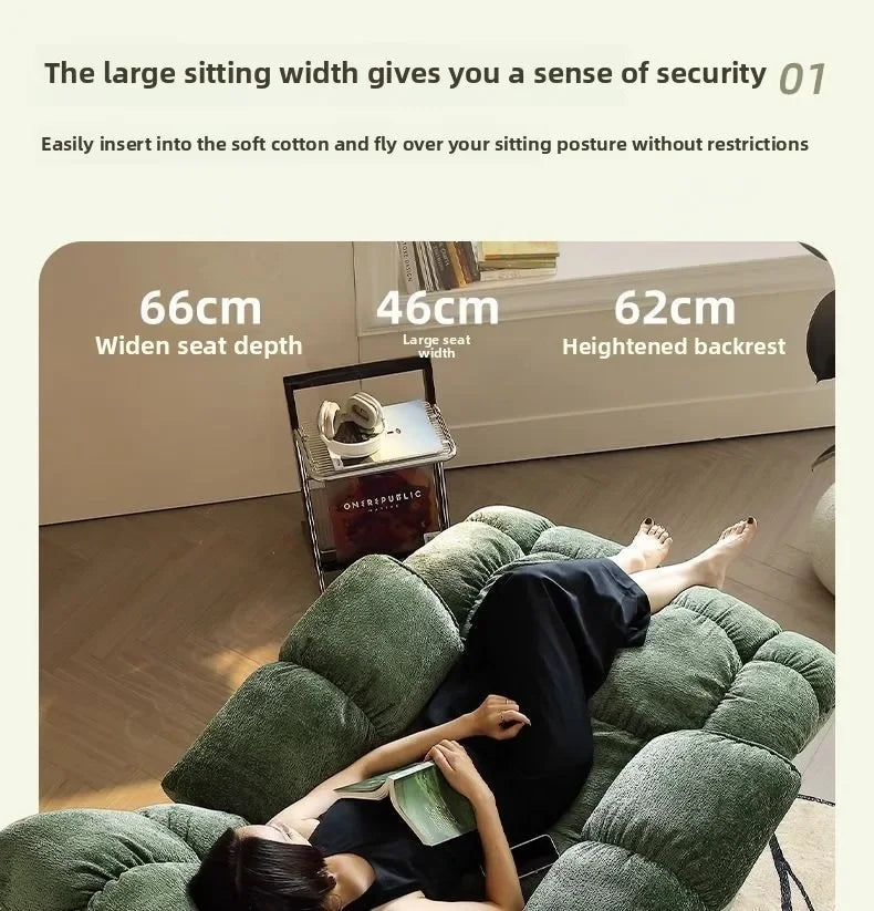 Smart Elektrischer Lazy-Sofa-Sessel Wohnzimmer Modern Einzelsitz mit Schlafmodus Multifunktionales Design Komfortable Ruhe