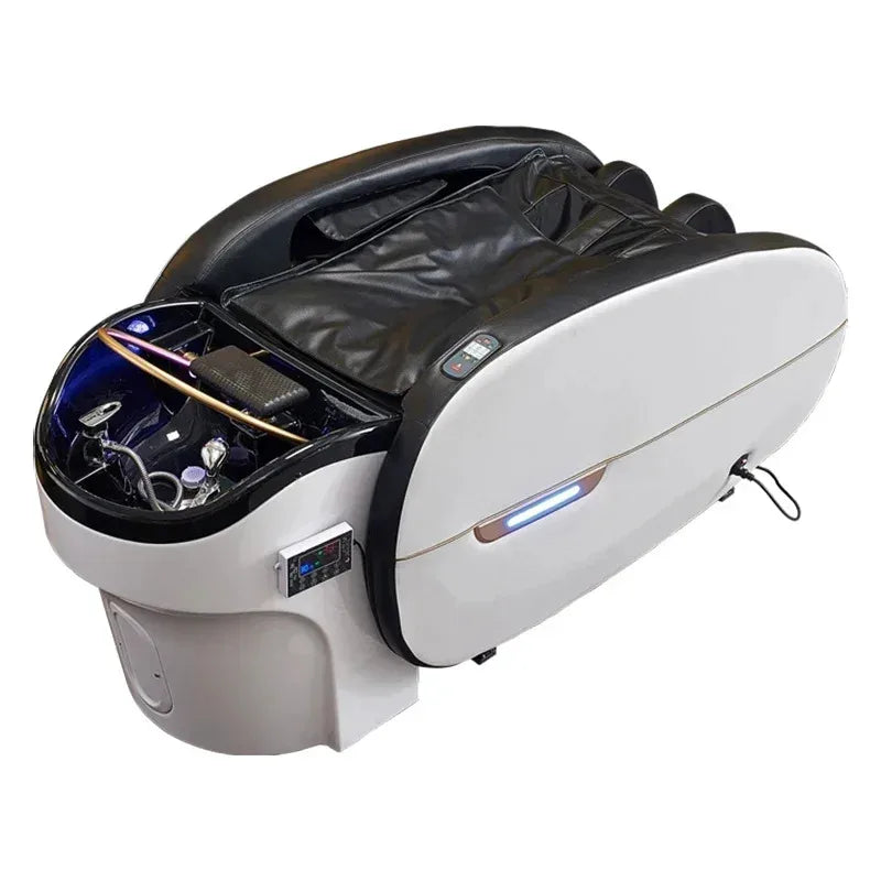 Neuestes modernes intelligentes komfortables elektrisches Mehrzweck-Haarwaschsalon-Tisch-Massage-Shampoobett 2025