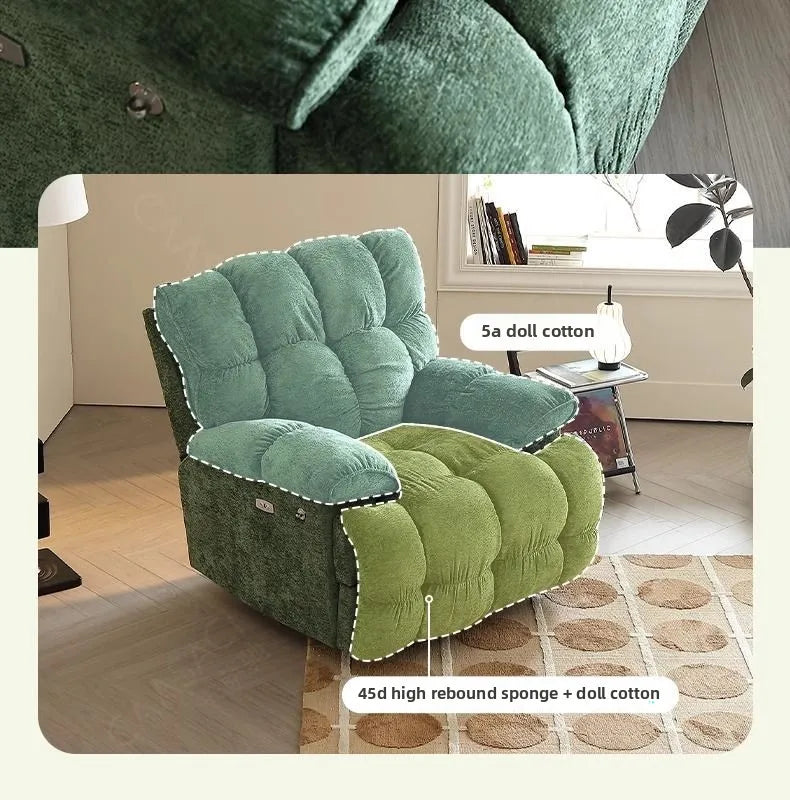 Smart Elektrischer Lazy-Sofa-Sessel Wohnzimmer Modern Einzelsitz mit Schlafmodus Multifunktionales Design Komfortable Ruhe