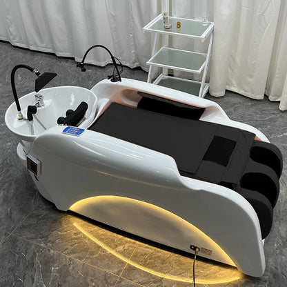 XinSheng Friseursalon-Shampoosessel Kopf-SPA-Begasungsgerät Elektrische Massageliege für Freizeit- und Gesundheitsgeschäfte Kommerzielle Möbel