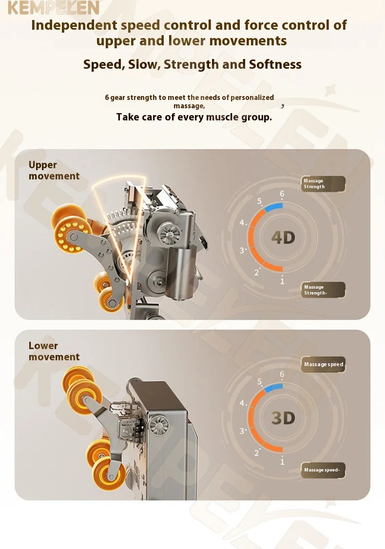 Flaggschiff 4D+3D Dual-Core Smart Massagesessel | KI-Zielerkennung & 149cm SL-Schiene | 6 Meditationsmodi & Zero Gravity Rocking