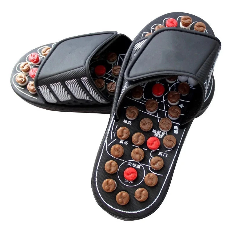 Acupoint Massage Slippers Massager Shoes For Feet Unisex Home Flip Flop Health Care Rotating Feet Chinese Acupressure