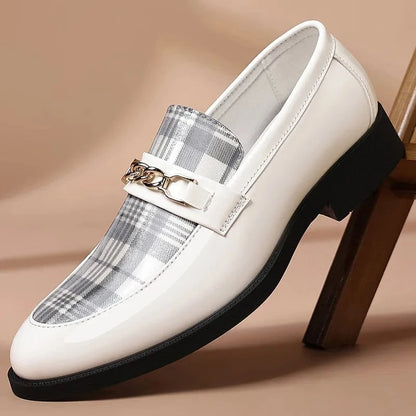 White Men’s Dress Shoes – Pointed Toe Leather Oxfords &amp; Loafers