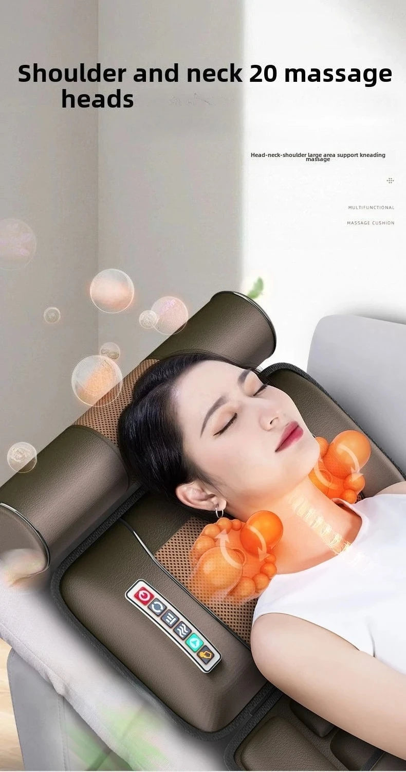 Ganzkörpermassage-Matratze Wellenförmige Vibrationsentspannung mit Fingerdruck-Kissen Rücken-Fuß-Massage Manuelle Airbag 12V3A Adapter