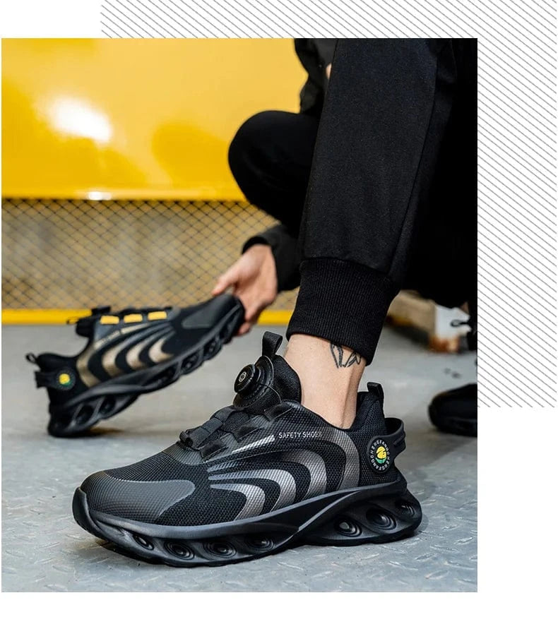 Lightweight Lace-Free Safety Shoes