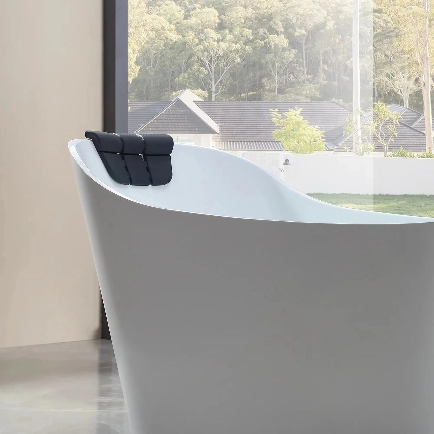 Modern Bathroom Whirlpool Air Jet Bath Tub Free Standing Acrylic SPA Massage Bathtub With Shower Faucet White