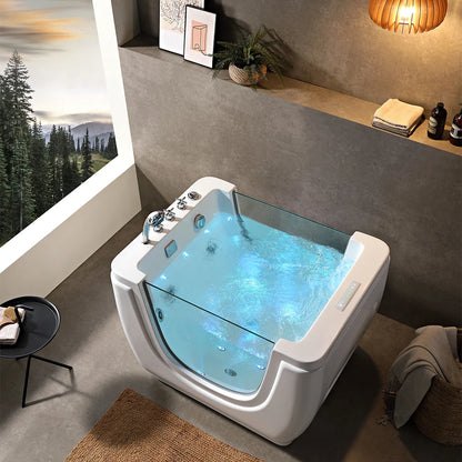 2026 Luxuriöse thermostatische Baby-Spa-Badewanne Whirlpool Freistehende Acryl-Bläschenmassage-Badewanne