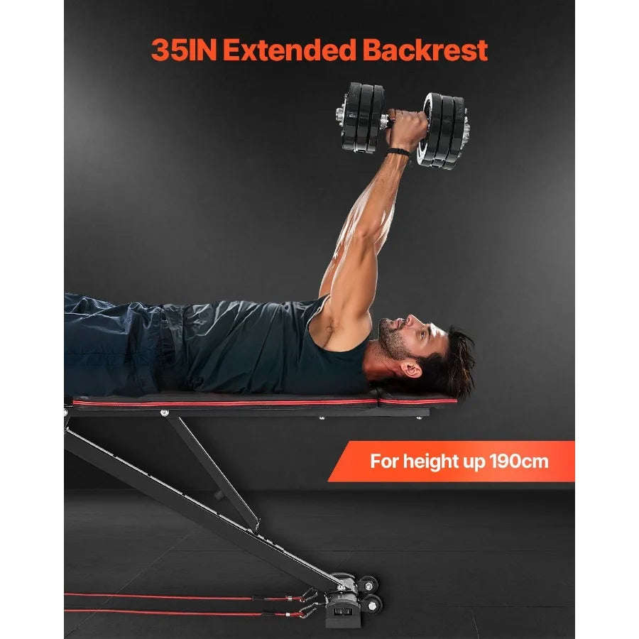 Hantelbank Bauchtrainer für Home Gym Krafttraining verstellbar