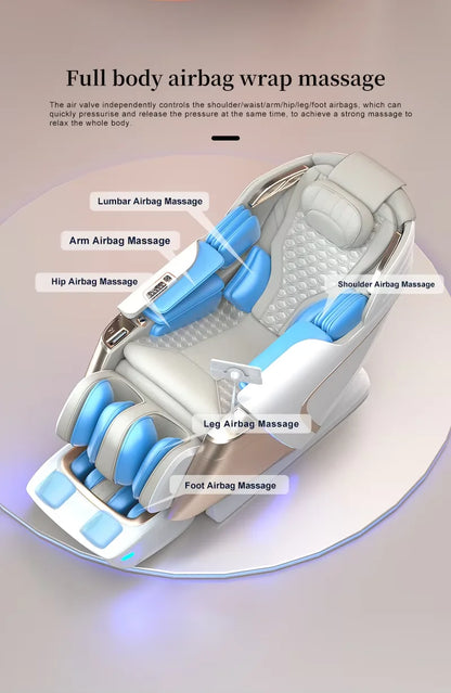 OEM Modern Shiatsu Massager Blood Circulation SL Track Full Body Luxury 4d Ai Zero Gravity Massage Chair