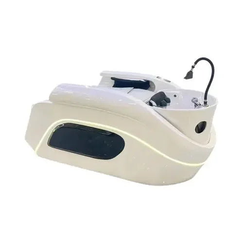 Professioneller Shampoo-Stuhl, Waschbecken, Friseursalon, Kopfhaut-Spa-Bett, Shampoo-Stuhl, Stylist, Luxus, elektronische Massage, komplette Cadeiras-Möbel