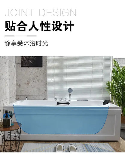 Thickened acrylic bathtub Small apartment Adult Surfing massage Constant temperature heating Smart