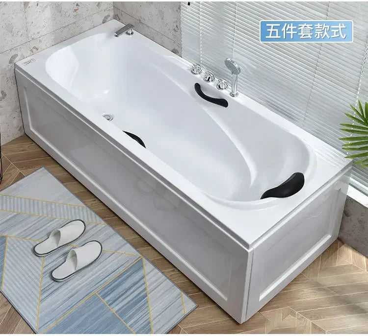 Thickened acrylic bathtub Small apartment Adult Surfing massage Constant temperature heating Smart