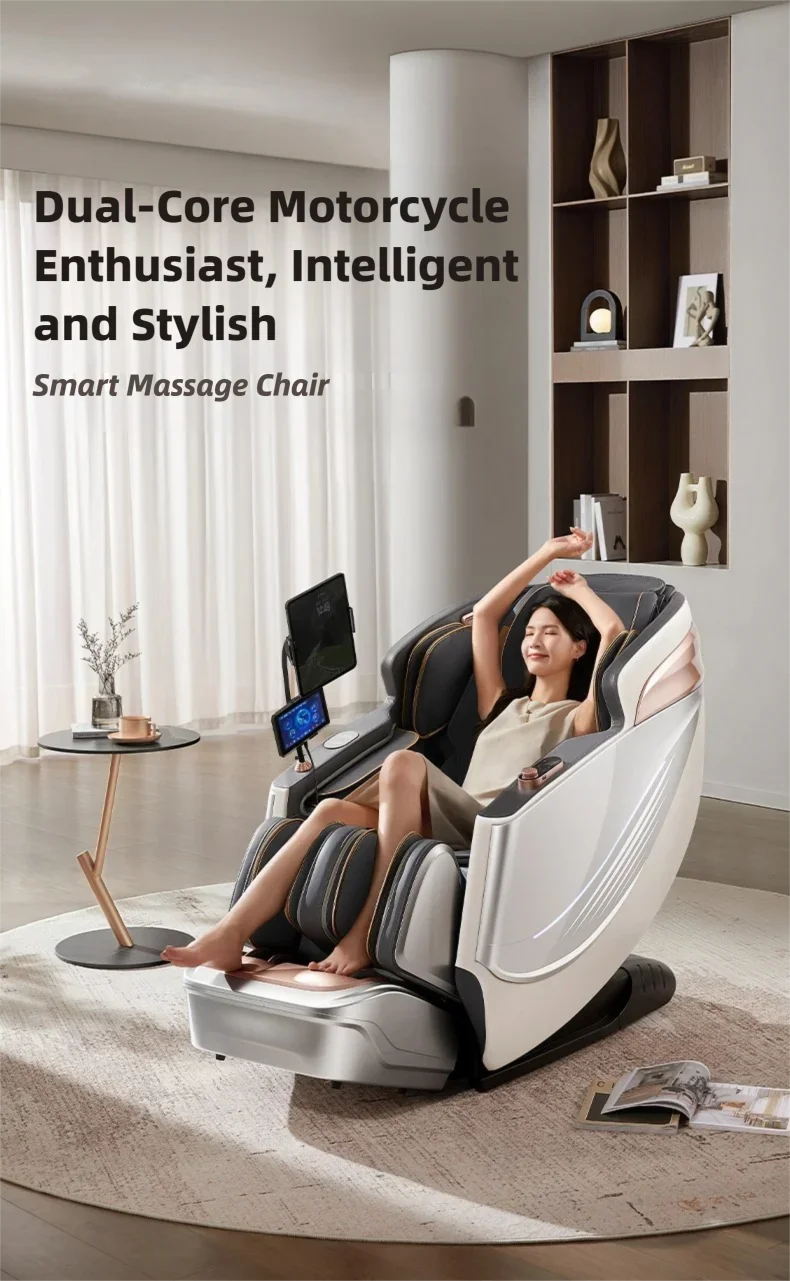 6D Smart Sensory Dual Movement SL-Track Massage Chair Thai Stretch Electric Leg Lift Leisure Sofa Zero Gravity Home Office Chair