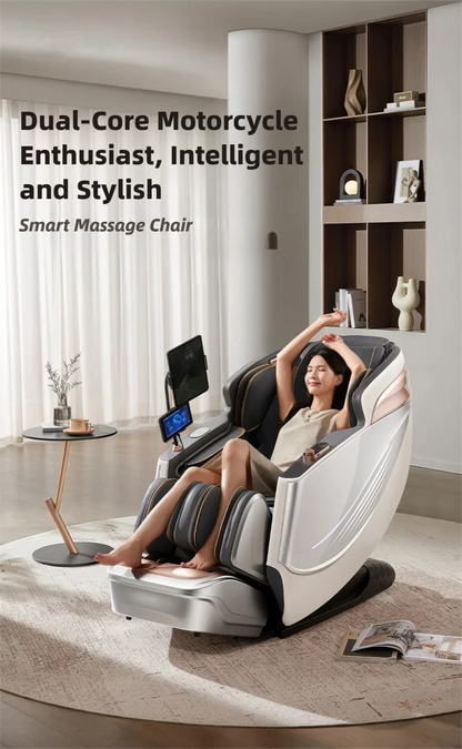 6D Smart Sensory Dual Movement SL-Track Massage Chair Thai Stretch Electric Leg Lift Leisure Sofa Zero Gravity Home Office Chair