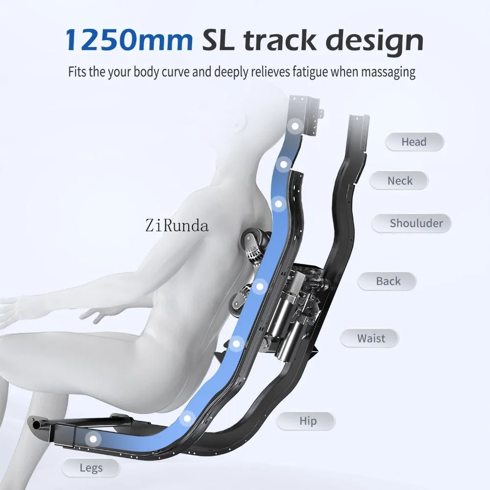 New Update GR8686 Massage Chairs with AI Voice, App Control SL Track Zero Gravity Full Body Massage Recliner Gray