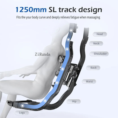 New Update GR8686 Massage Chairs with AI Voice, App Control SL Track Zero Gravity Full Body Massage Recliner Gray