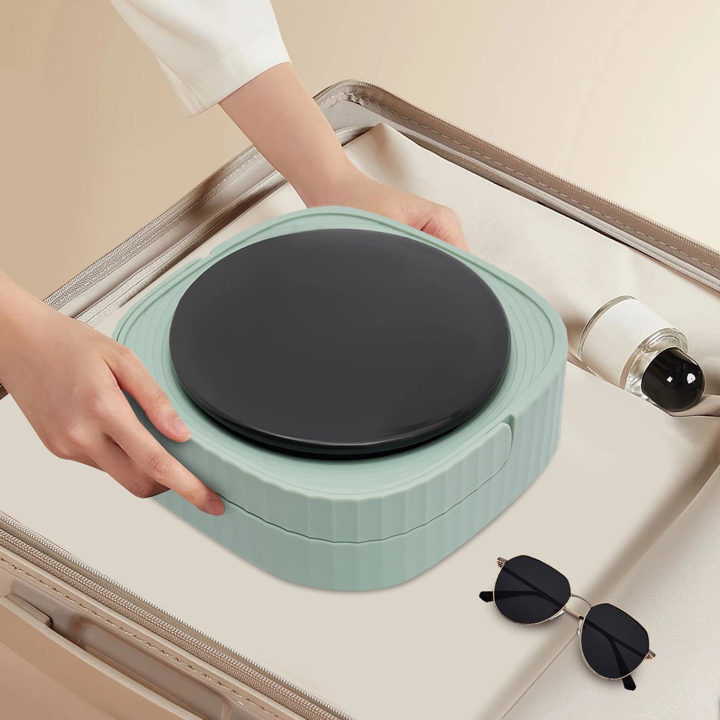 Mini-lave-linge pliable portable compact avec 3 modes pour sous-vêtements, vêtements de bébé, voyage, linge léger