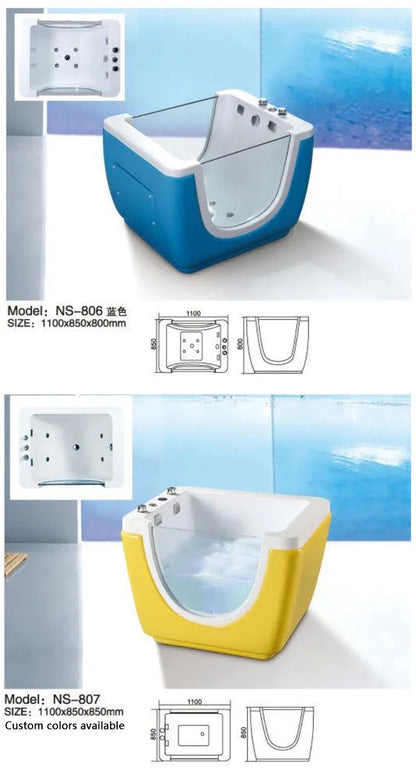 Kleiner Acrylfarbener Jacuzzi Baby Spa Hydrotherapie Badewanne Lufttherapie Whirlpool Massagewanne für Babys