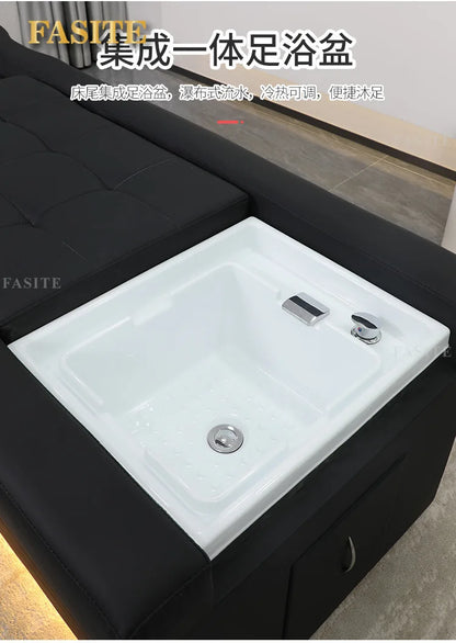Electric Lifting Sofa Head Therapy Shampoo Bed Foot Therapy Beauty Bed Wellness Center Massage Water Circulation