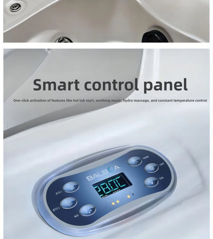 Outdoor Jacuzzi SPA Whirlpool Badewanne Große Acryl-Massagebadewanne Intelligenter beheizter thermostatischer Pool für Villa Hotel Resort Homestay Möbel