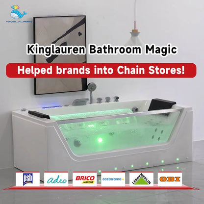 Factory Sell Luxury Freestanding Whirlpool Bath Tub Bubble Soaking 2 Person Hot Tub Custom Massage Bathtub With Spa
