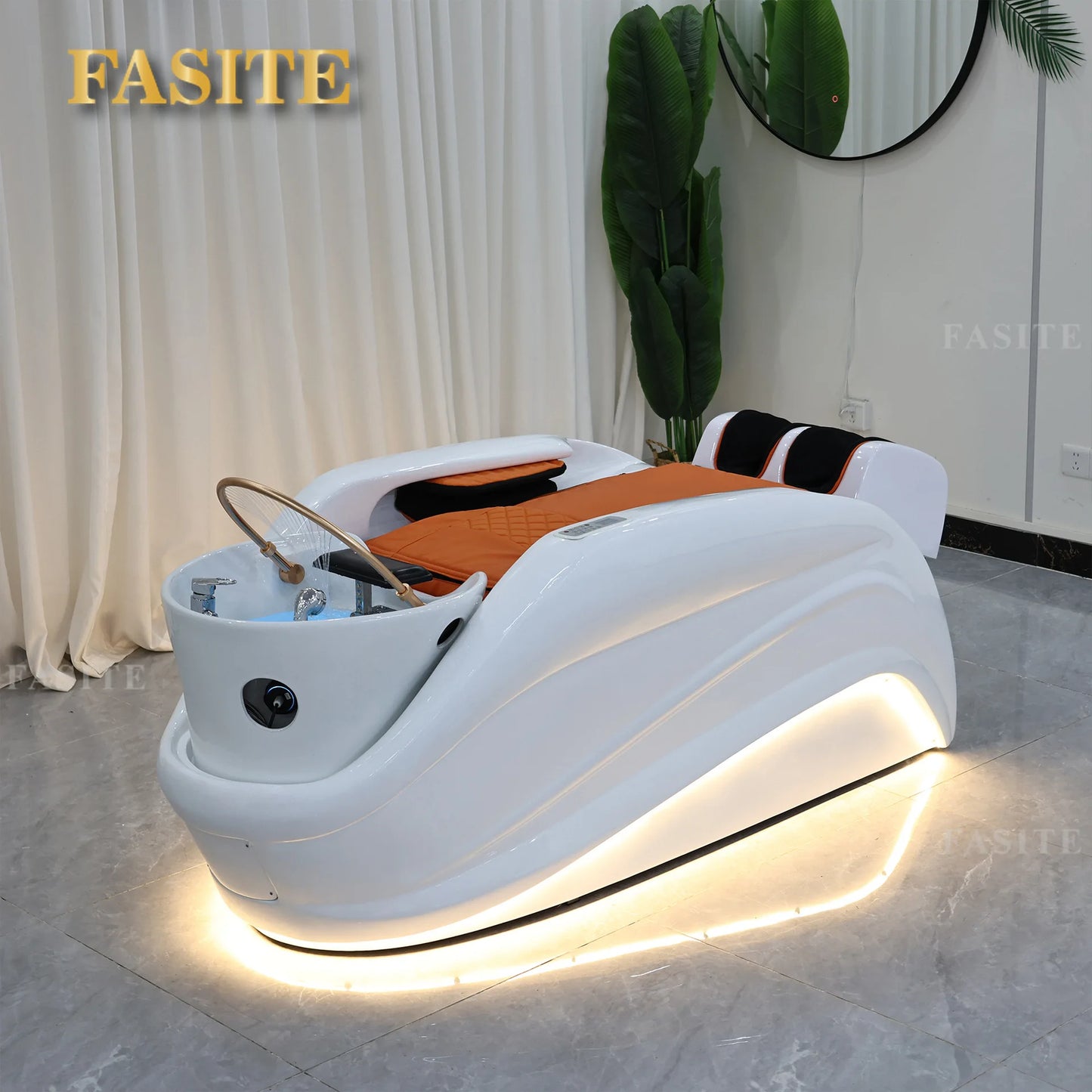 Electric massage shampoo bed hair salon face wash with beauty fumigation water circulation