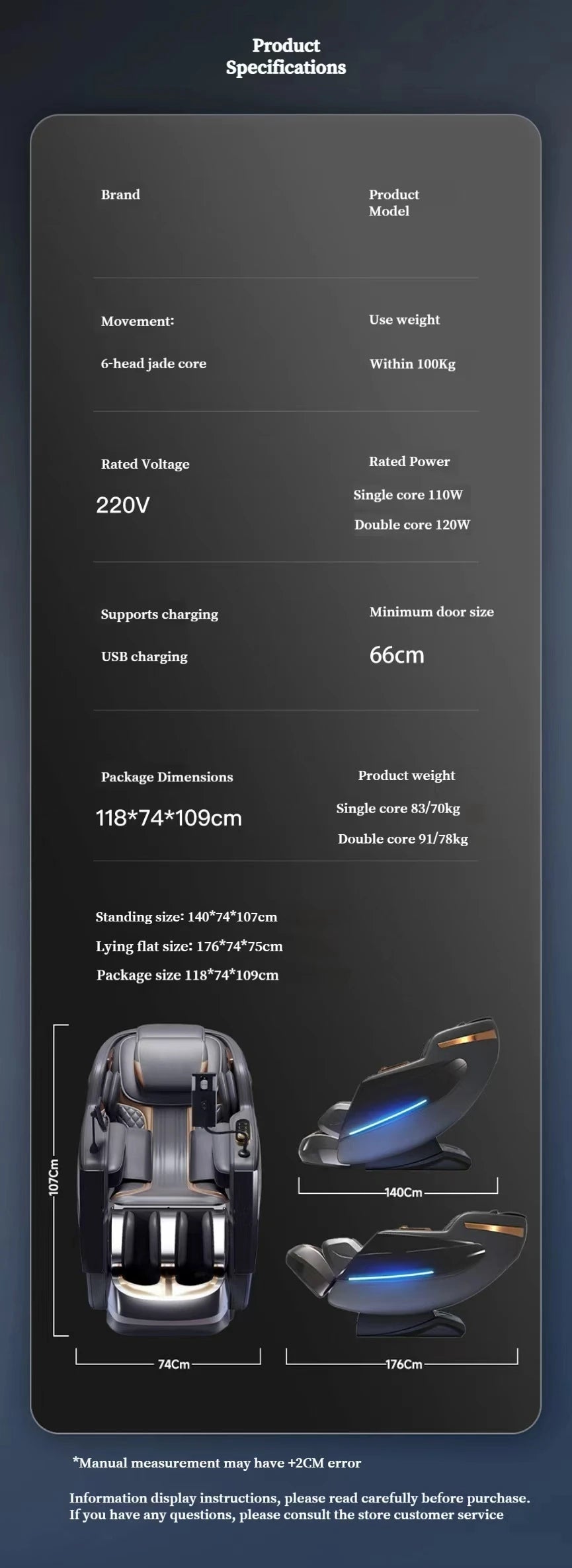 2026 MAX6D Dual-Core Jade-Massagesessel mit Wadenmassage, 152 cm Dual-SL-Schiene, KI-Sprachsteuerung, Schwerelosigkeitsmodus