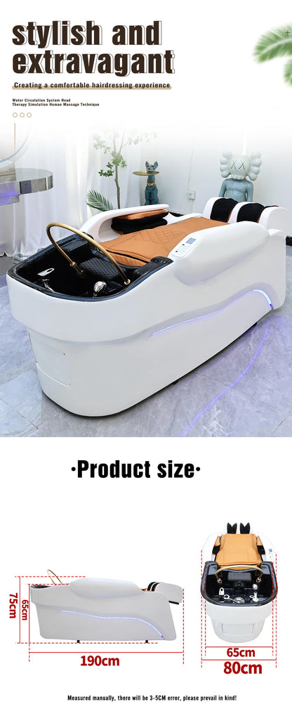Friseursalonmöbel Multifunktionales Massage-Shampoo-Bett mit Wasserkreislauf für Haar-Spa