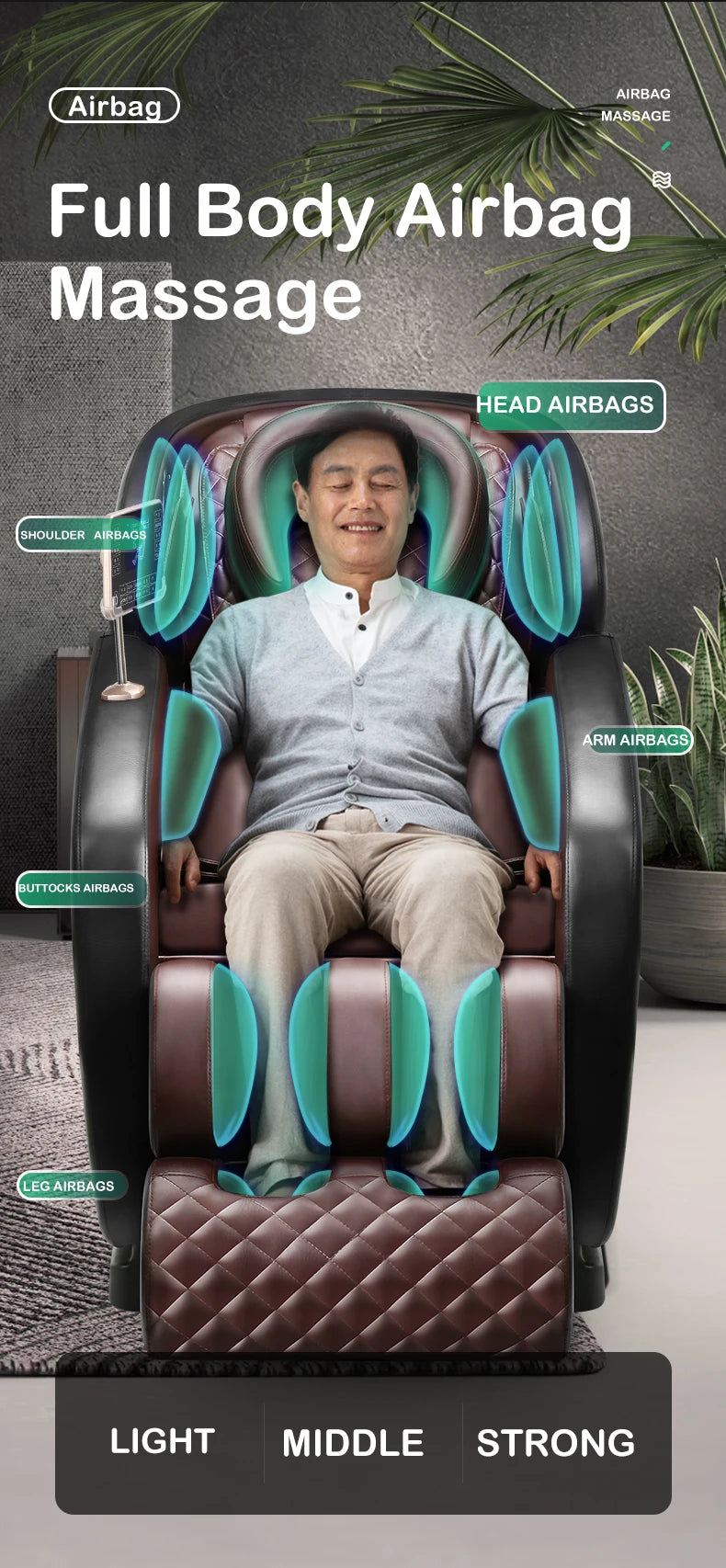 Jare B5 Großhandel OEM ODM Fabrikpreis Heißer Verkauf Luxus Leder Zero Gravity Elektrischer Ganzkörper-Massagesessel