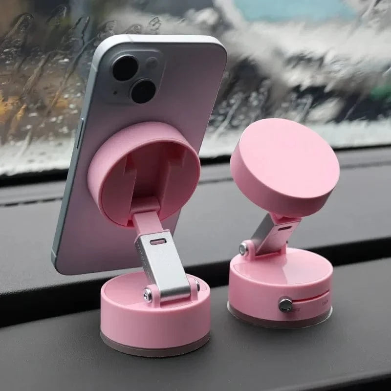 Vacuum Adsorption Magnetic Phone Mount – Double-Sided Hands-Free Holder for Car, Gym