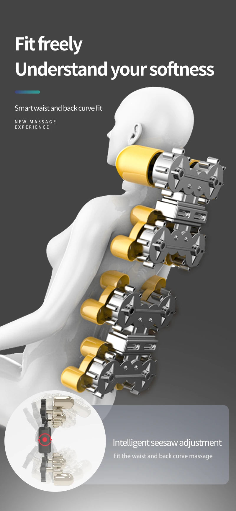 4D Ganzkörper-Massagesessel Zero Gravity Shiatsu-Massagesessel Bluetooth-Lautsprecher, Airbags, Heizung und Fußmassage