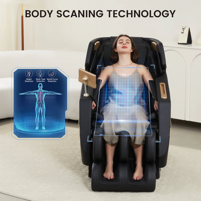 F12 Moderner Kunstleder-Relax-Sessel mit elektrischer Liegefunktion, Heizung, Massagefunktion und Musikwiedergabe, Ganzkörper für Wohnzimmer Sofa, Schwerelosigkeit