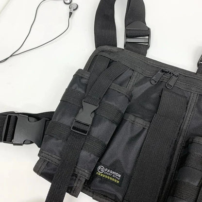 2025 Hip-Hop Streetwear Chest Bag – Unisex Tactical Vest Backpack with Multi-Function Pockets for Sport &amp; Travel