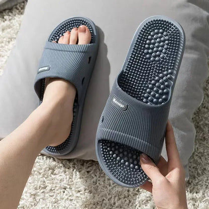 Herren-Badeschuhe aus PVC, Massage, rutschfest, einfarbig, bequem, strapazierfähig, Kühles Pool-Design